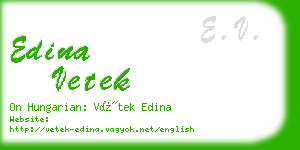 edina vetek business card